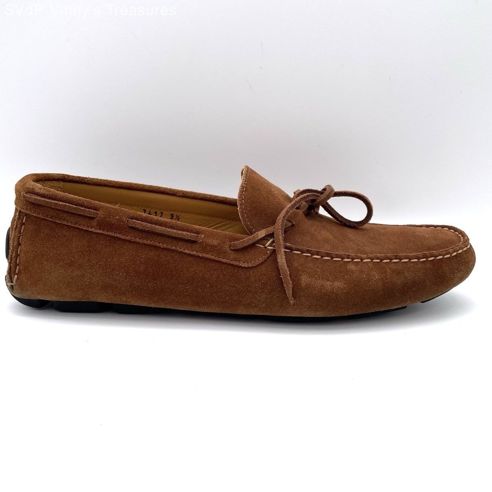 Cobbler Union 7417 Brown Suede Tie Driving Loafers Size 9.5 - Picture 1 of 6